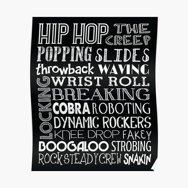 Hip Hop Dance Subway Art Poster Poster
