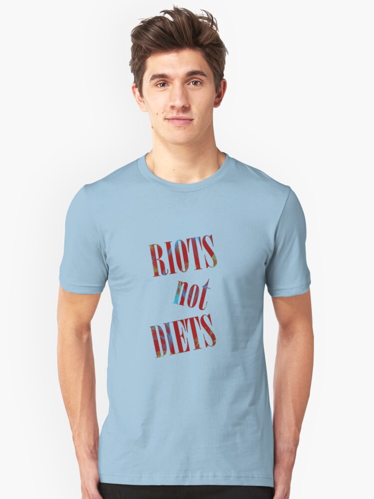 Alternate view of Riots not Diets Slim Fit T-Shirt