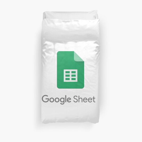 Google sheets Sticker Duvet Cover