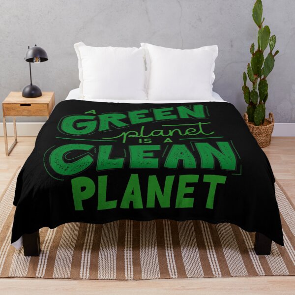 Item preview, A Green Planet is a Clean Planet - Sustainable Quotes  designed and sold by KarolinaPaz.