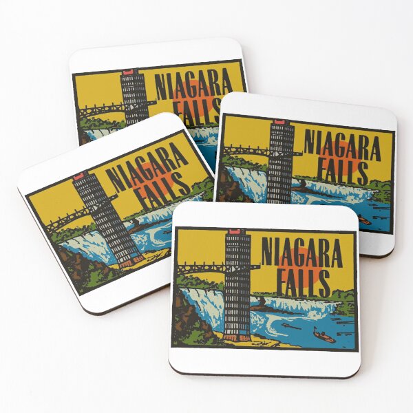 Aperçu de l'œuvre Sticker Vintage Niagara Falls créée et vendue par Decal Mania.