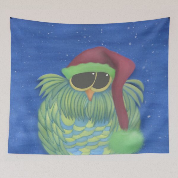 Item preview, Ernesto the Secret Santa Owl designed and sold by OneArtsyMomma.
