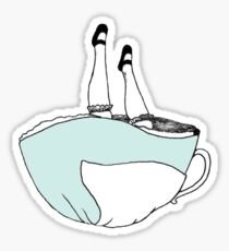 Alice in Wonderland Tea Cup Sticker Sticker