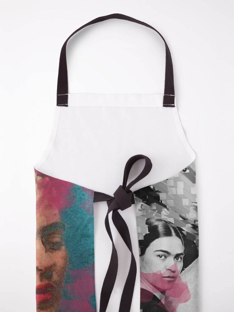 Alternate view of Frida Khalo - cubic digital paint by Iona Art Digital Apron