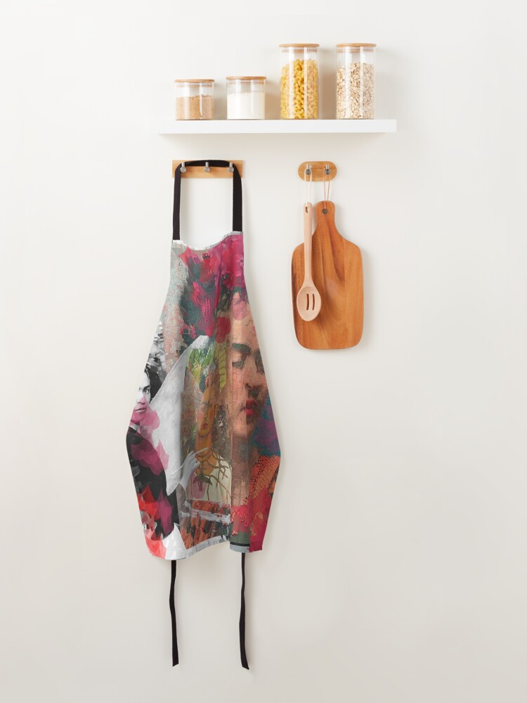 Alternate view of Frida Khalo - cubic digital paint by Iona Art Digital Apron