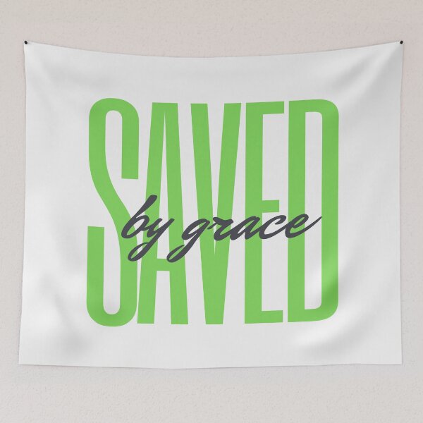 Item preview, Saved by Grace (green) designed and sold by LiveAndGlow.