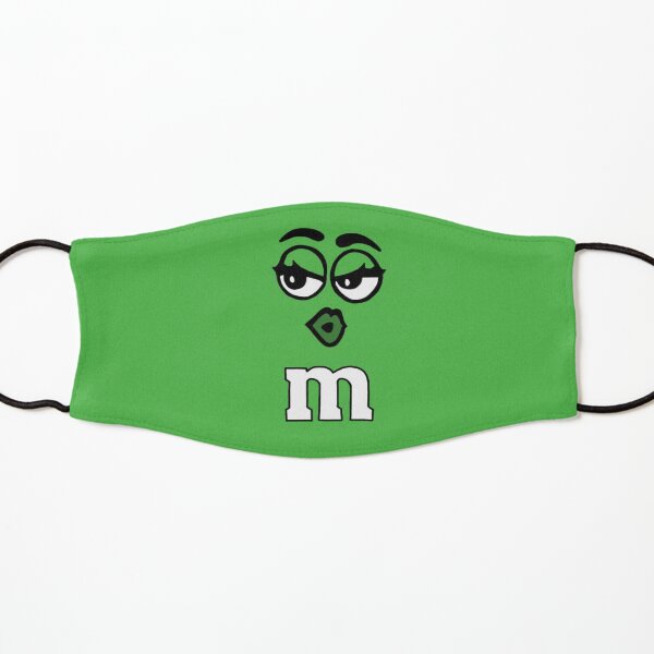 Green M&M Candy Face Mask Kids Mask