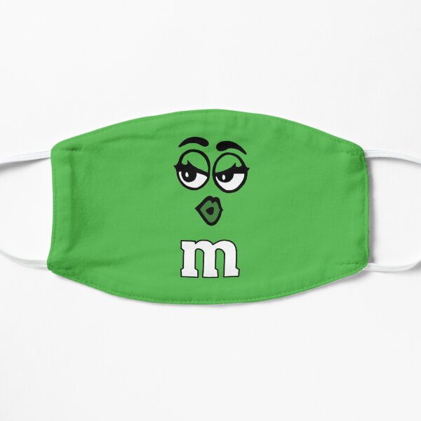 Green M&M Candy Face Mask Mask