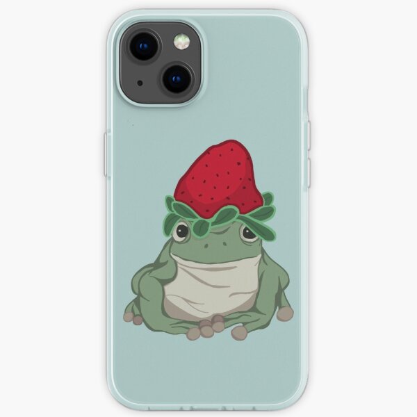 Frog Wearing a Strawberry iPhone Soft Case