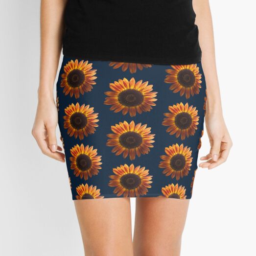 Orange and Blue Mini Skirt