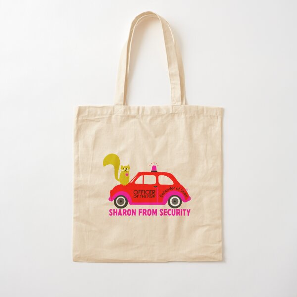 Sharon From Security and her Squad Car Cotton Tote Bag