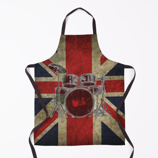 Item preview, UK DRUM - sketch on scratched flag background - digital paint by Iona Art Digital designed and sold by IonaArtDigital.