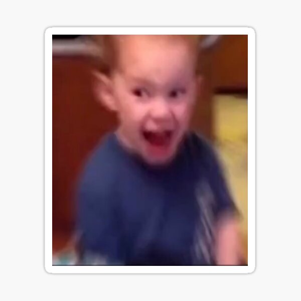 "Screaming Kid Meme" Sticker for Sale by Haya20 Redbubble