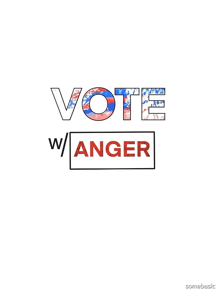 Thumbnail 3 of 3, Scarf, Vote with Anger designed and sold by somebasic.