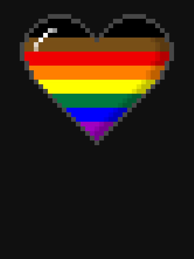 Philly LGBTQ Pride 8-Bit Pixel Heart by valador