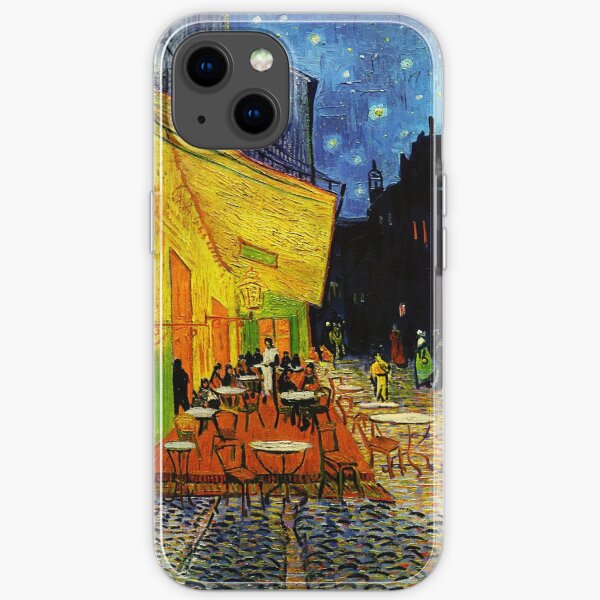Terraza de café por la noche - Vincent Van Gogh Funda blanda para iPhone