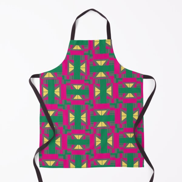 Item preview, Abstract Green Pink Pattern with Yellow Triangles designed and sold by Sendreka.