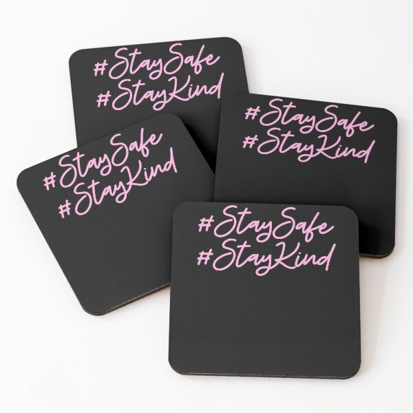 Item preview, # Stay Safe & Kind in Light Pink designed and sold by FunShirtDesigns.
