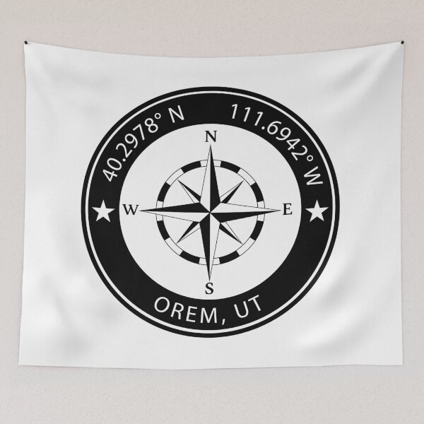 Item preview, Orem, Utah Geographical Coordinates designed and sold by TeeOhGraphics.