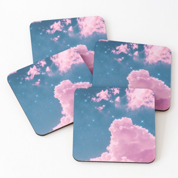 Item preview, Aesthetic cotton candy pink blue pastel  glittery sky designed and sold by samararibas.