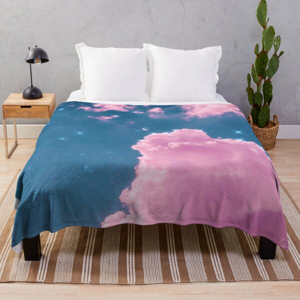 Item preview, Aesthetic cotton candy pink blue pastel glittery sky designed and sold by samararibas.