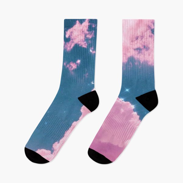 Item preview, Aesthetic cotton candy pink blue pastel  glittery sky designed and sold by samararibas.