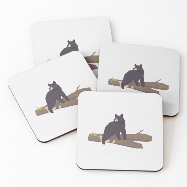 Aperçu de l'œuvre Ours noir minimaliste créée et vendue par ehaynal.
