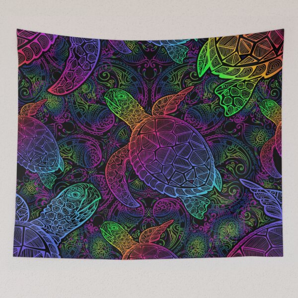 Item preview, Turtle Pattern Vsco Save the Turtles Neon designed and sold by Draculaura2009.
