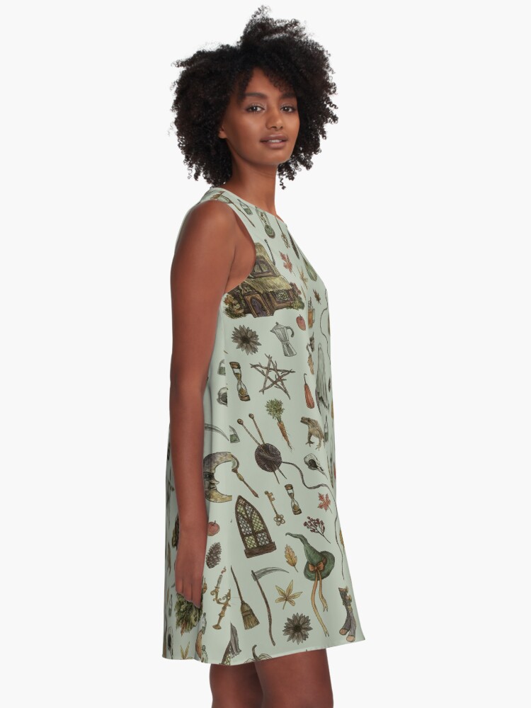Alternate view of Green Cozy Crone A-Line Dress