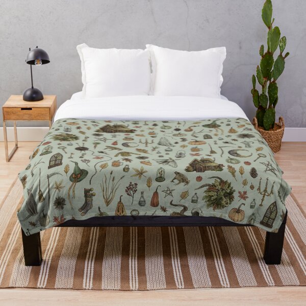 Green Cozy Crone Throw Blanket