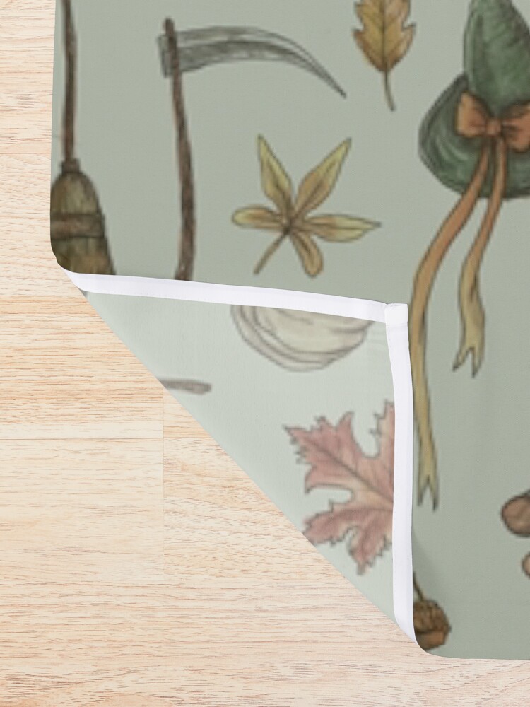 Alternate view of Green Cozy Crone Shower Curtain