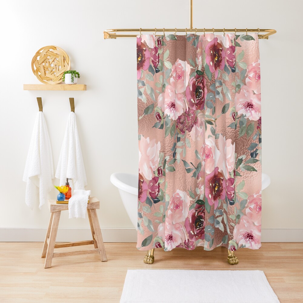 rose shower curtain