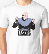 Dr. Evil Sharks With Frickin Lasers Austin Powers Tshirt Slim Fit T-Shirt