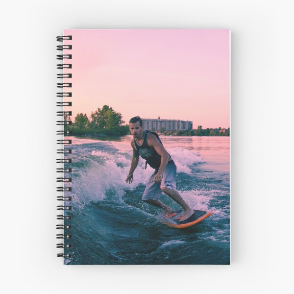 Item preview, Surfing behind a boat at sunset designed and sold by louishay.