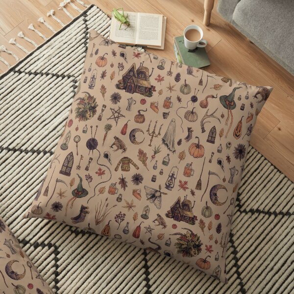 Rustic Brown Cozy Crone Floor Pillow