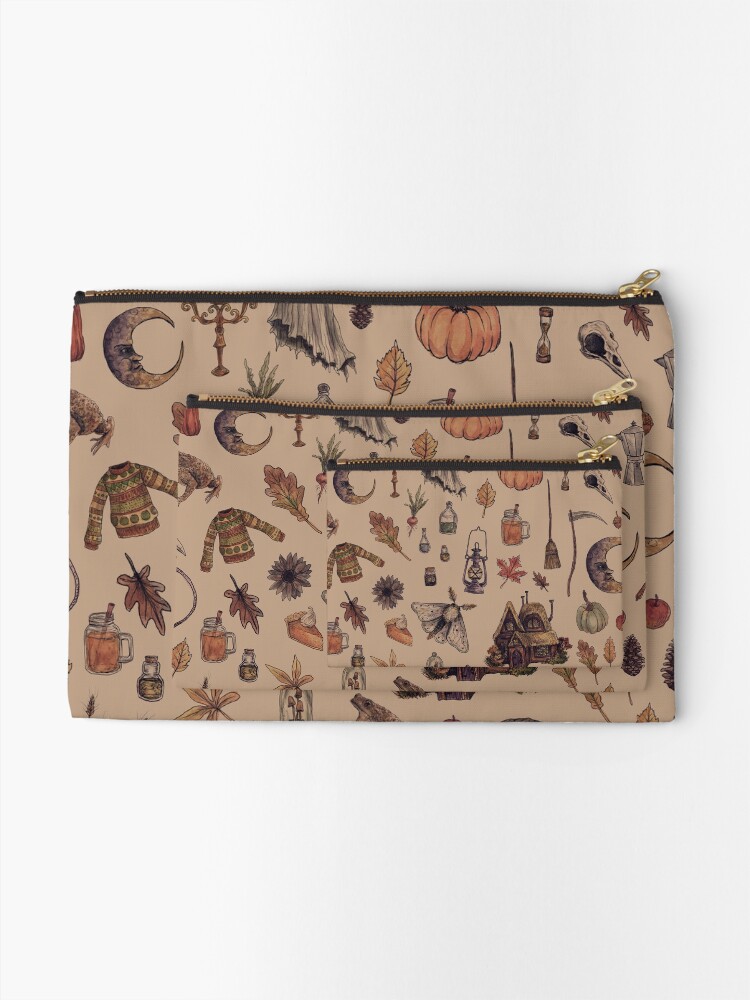Alternate view of Rustic Brown Cozy Crone Zipper Pouch