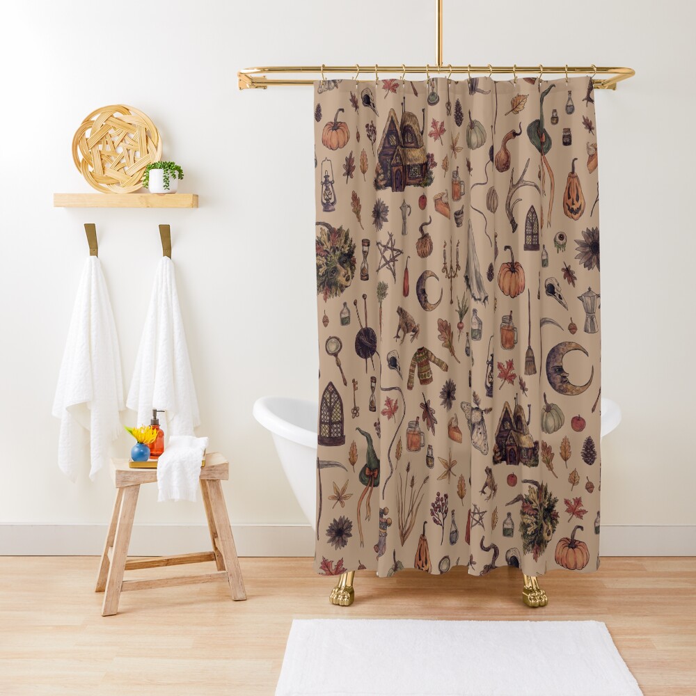 Rustic Brown Cozy Crone Shower Curtain