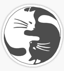 Ying yang cats Sticker