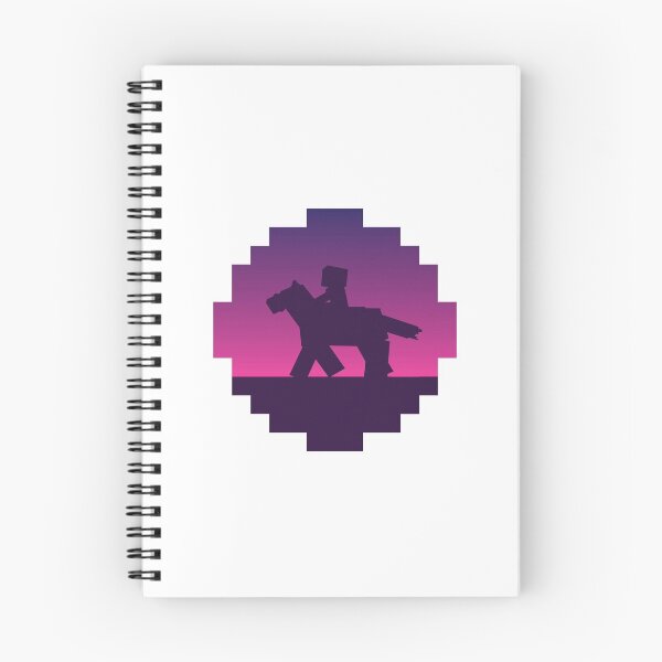 Item preview, Pink Minecraft Sunset with Horse designed and sold by FalconArt.