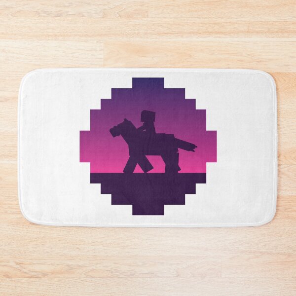 Item preview, Pink Minecraft Sunset with Horse designed and sold by FalconArt.