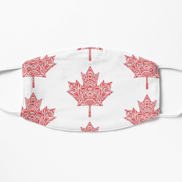 Canada Maple Leaf Zentangle Artwork designed by Hayley Lauren Design Mask