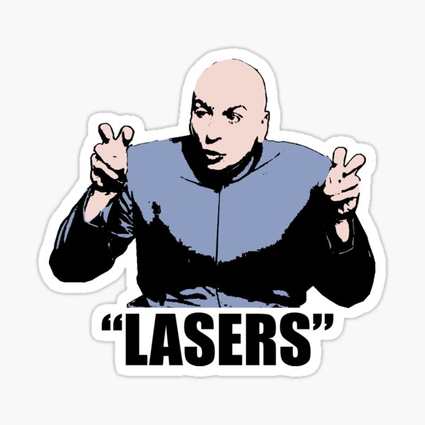 alumno Seguro Estrecho de Bering Pegatina «Dr. Evil, Lasers, Austin Powers, camiseta» de theshirtnerd |  Redbubble