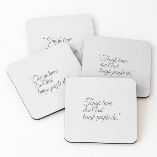 Item preview, "Tough times don't last tough people do." Gray Text Quote designed and sold by agsduy.