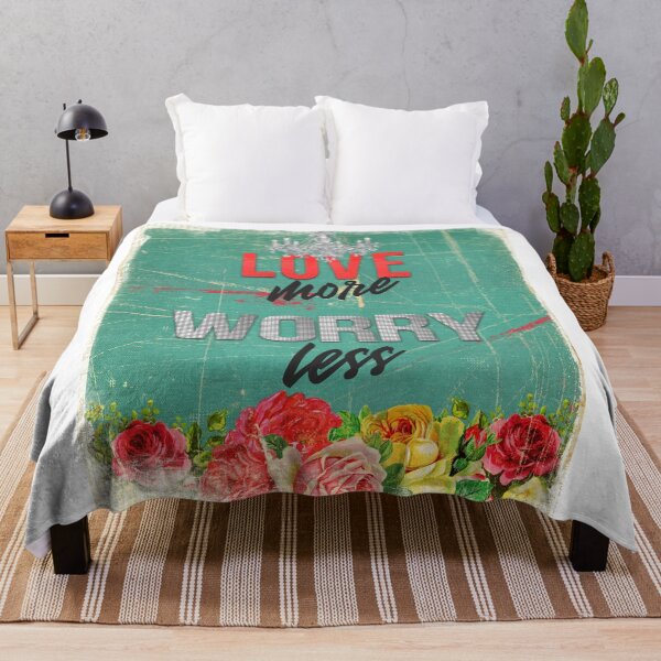 Item preview, Love More Worry Less Inspirational Shabby Chic Design designed and sold by 4Craig.