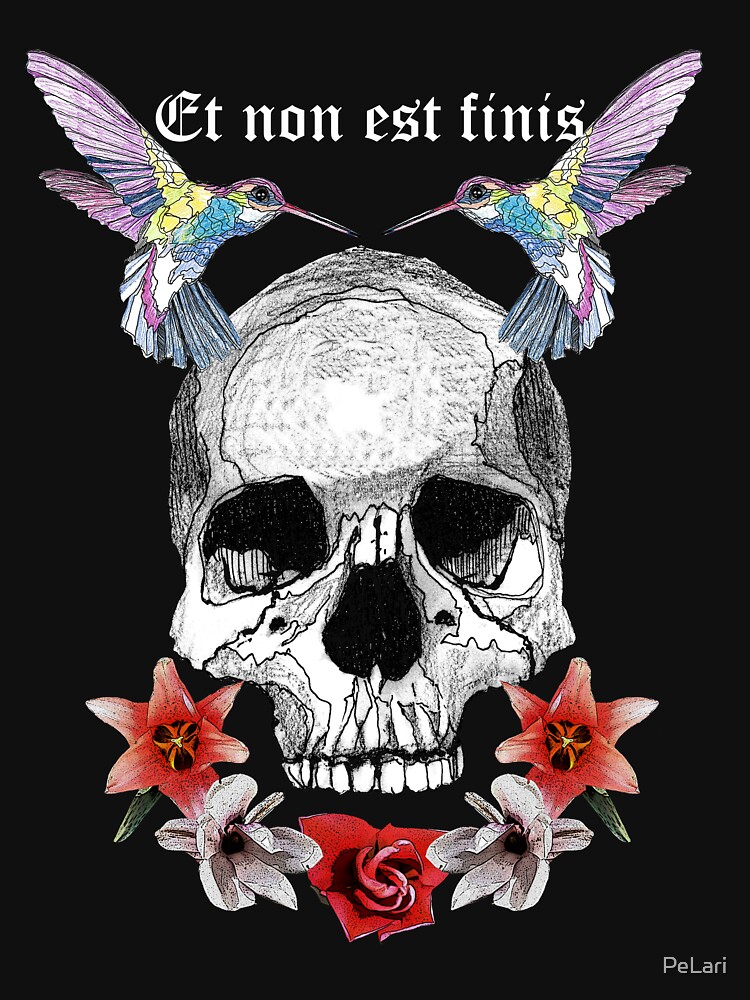 Skull, flowers and birds by PeLari
