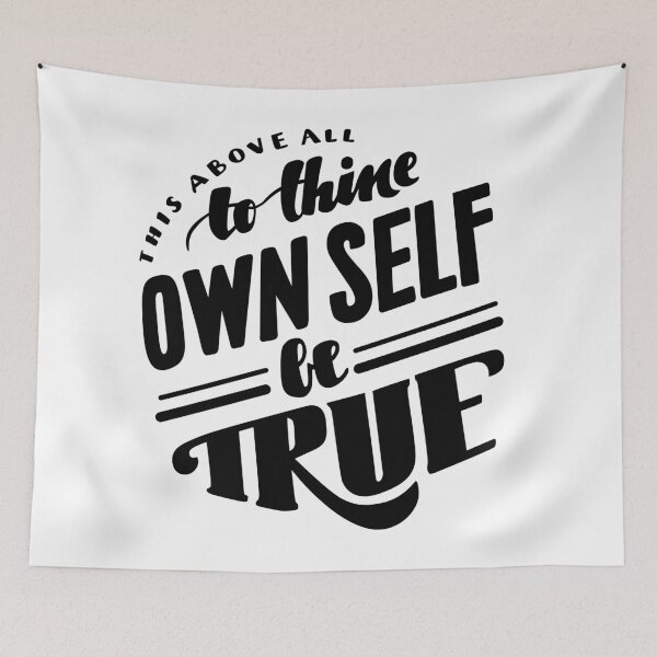 Item preview, To Thine Own Self Be True - Black designed and sold by TheCurioTable.