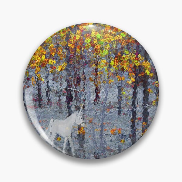 Item preview, © Unicorn exploring an enchanted autumn forest designed and sold by GeoPipics.