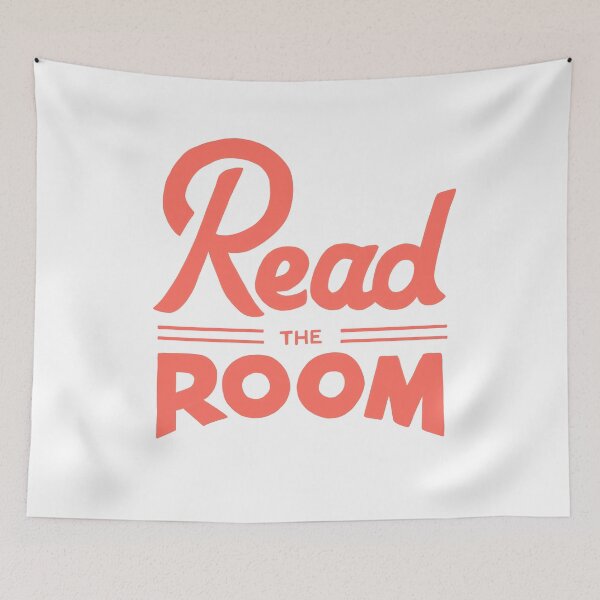 Item preview, Read The Room - Coral Red designed and sold by TheCurioTable.