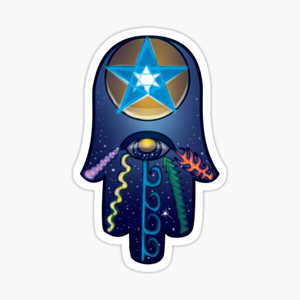 Elemental Hamsa Sticker