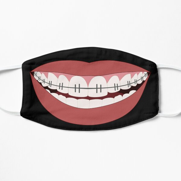 Orthodontics Smile Teeth Dentist Dentistry Smiling Mask Mask By Twistedteeco Redbubble - smile with braces roblox